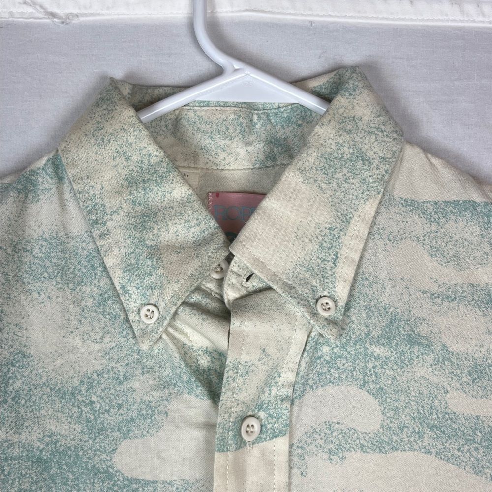 Vintage 1950s Roper Western Buffalo Hunting Pastel Button Down Shirt Men's M - Picture 5 of 11